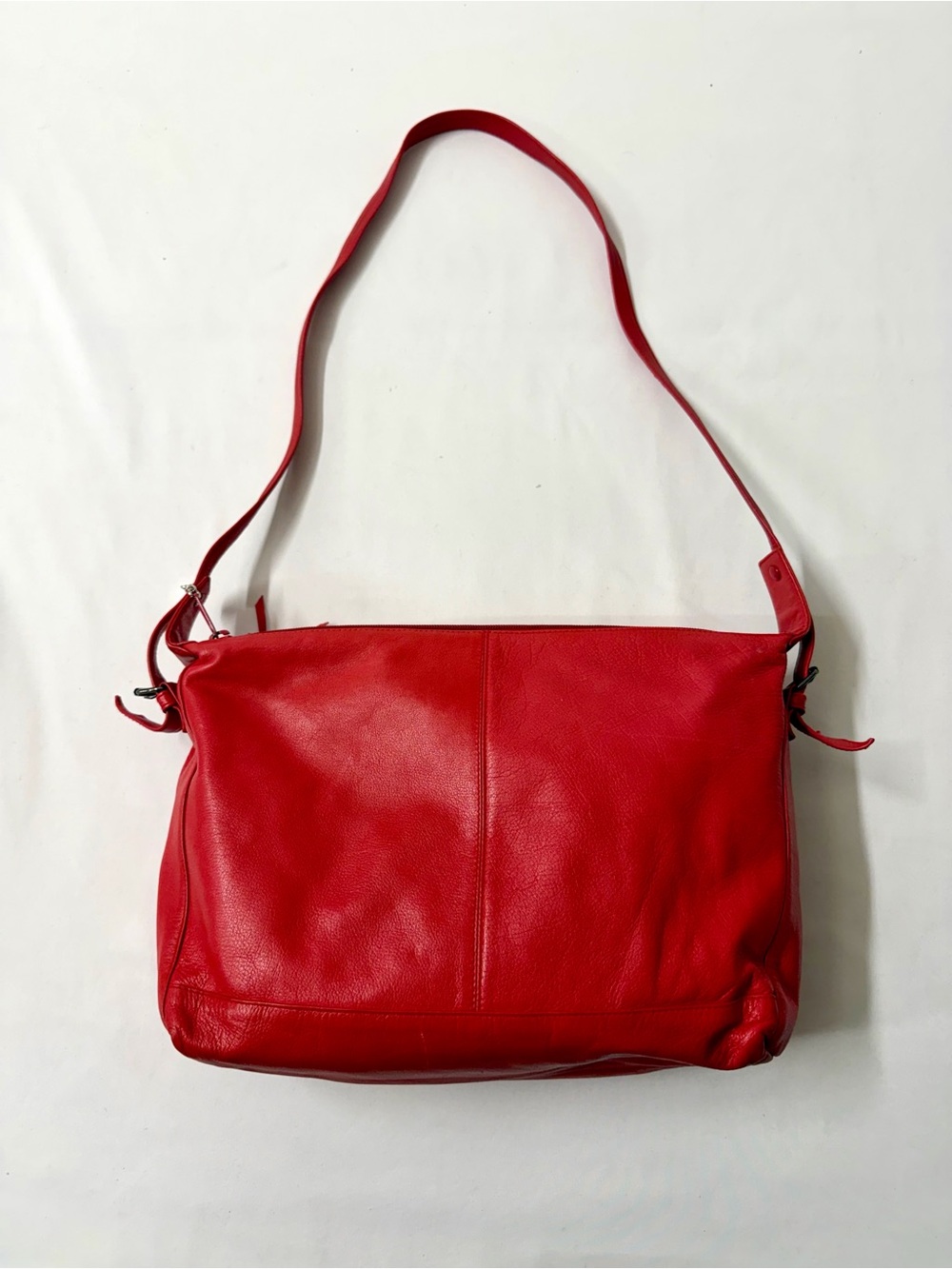 Alibi Genuine Leather Red Shoulder Bag Minimalist Everyday Purse